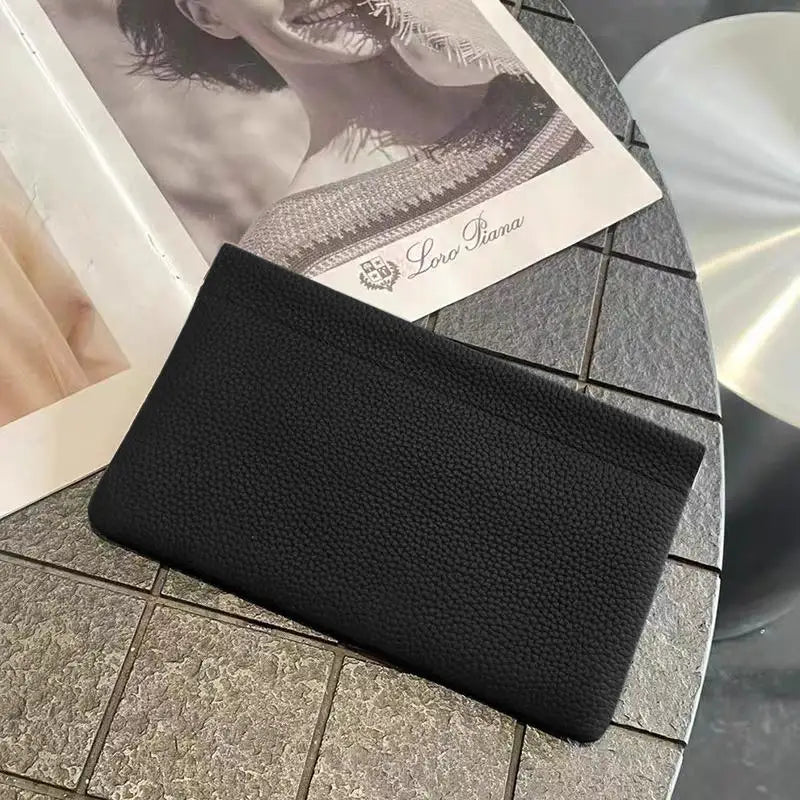 Portable PU Leather Wallet Automatic Closed Ultra-thin Coin Purse Large Capacity Phone Bag For Women Lady Girl Gift