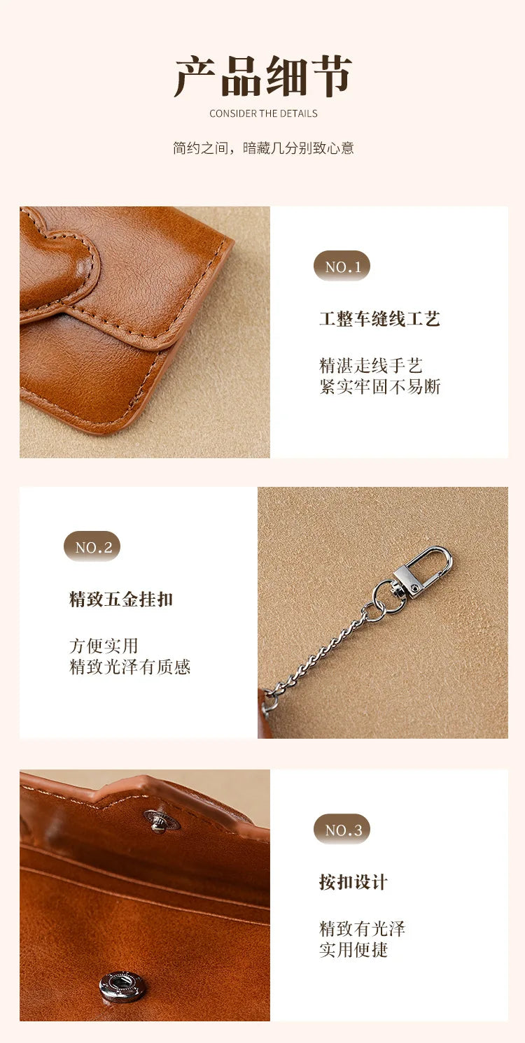 PULeather Card Holder Purse Women Cute Heart Shaped Small Wallet Multi-card Anti-magnetic Card Holder Travel Cash Coin Bag