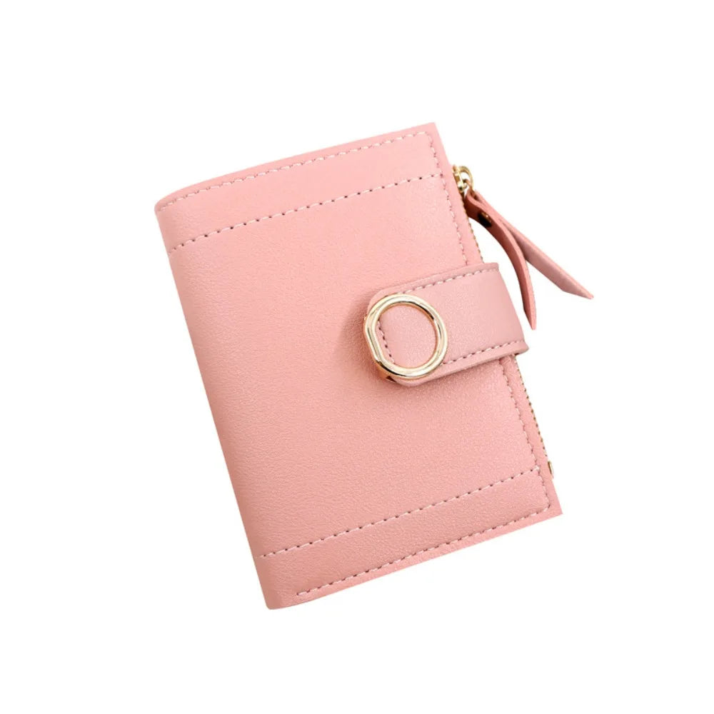 Fashion PU Leather Women Wallet Large Capacity Multiple Card Slots Short Purses Lightweight Zipper Coin Purse For Girls Women's