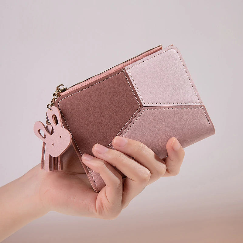 Luxury Brand Women's Wallet Made of PU Leather Female Card Holder Purses Portable Ladies Small Zipper Coin Purses Girl Gift