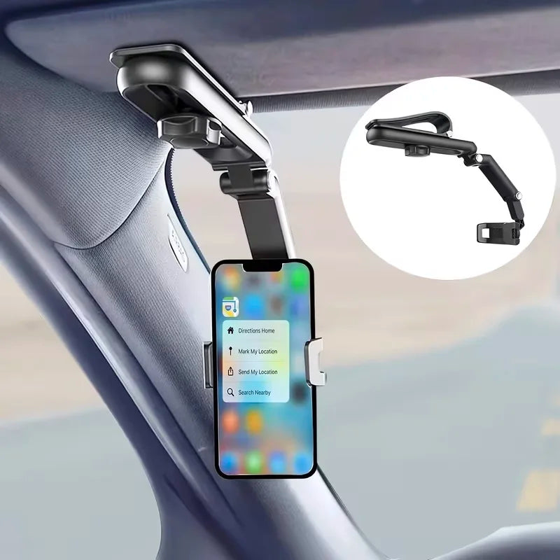 Sun visor mobile phone holder that supports 1080 degree rotation, universal phone holder, multifunctional phone holder