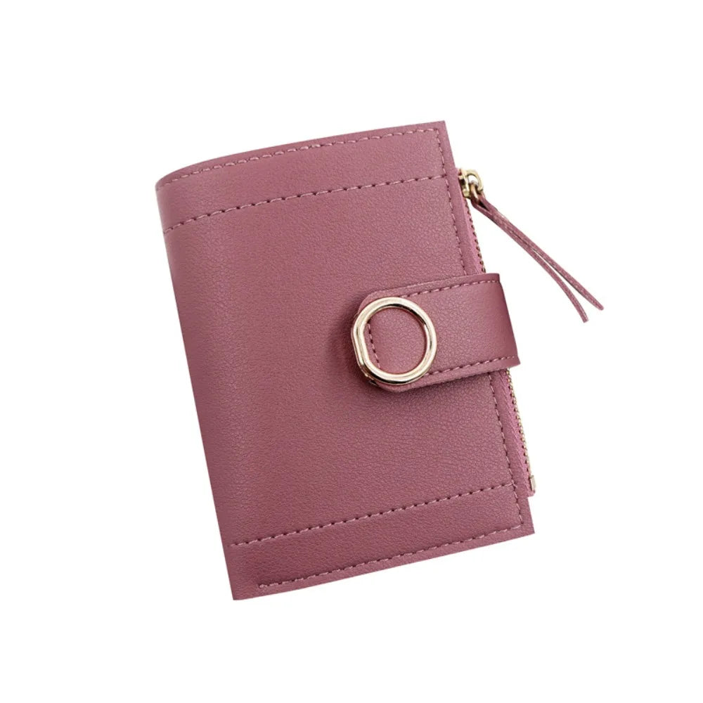 Fashion PU Leather Women Wallet Large Capacity Multiple Card Slots Short Purses Lightweight Zipper Coin Purse For Girls Women's