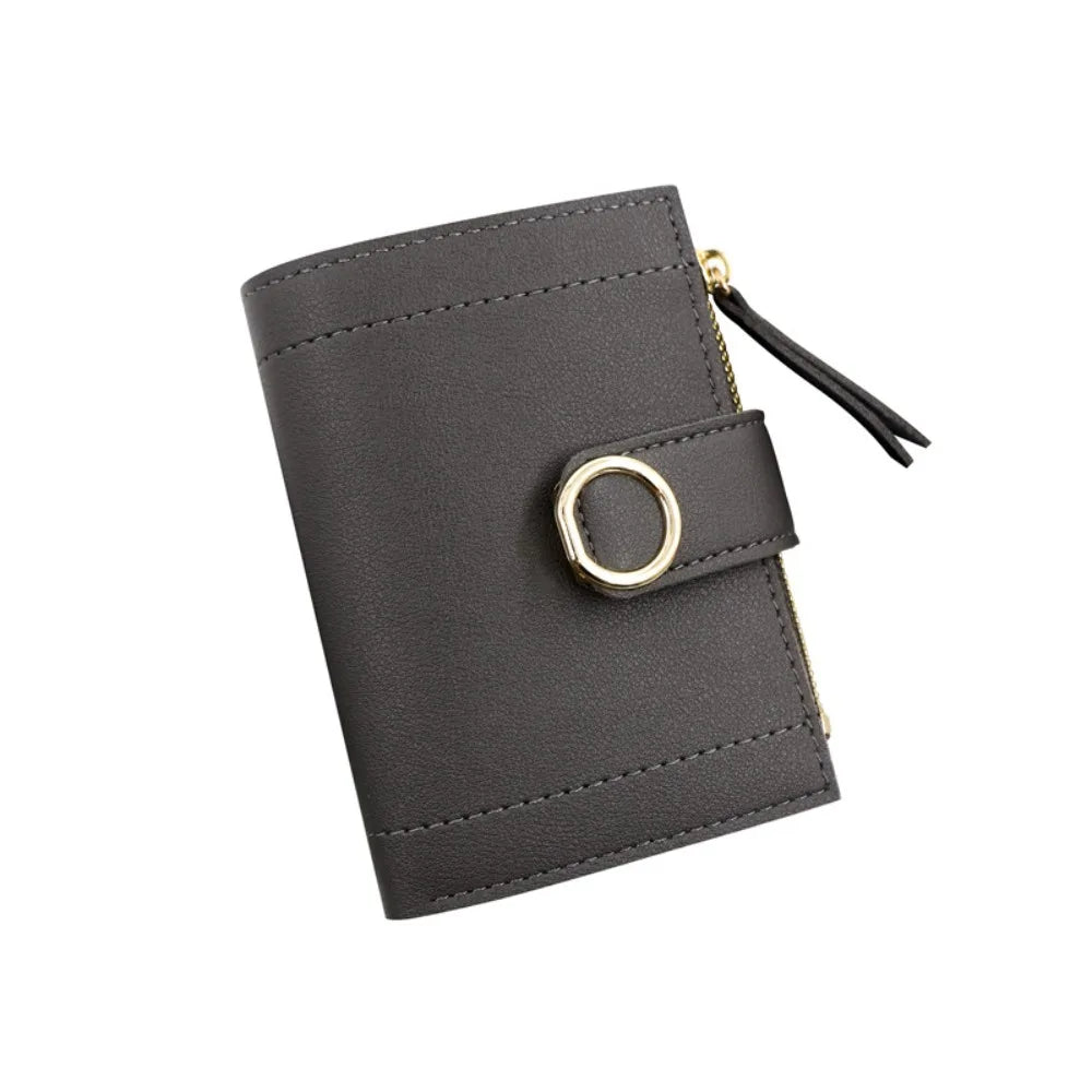 Fashion PU Leather Women Wallet Large Capacity Multiple Card Slots Short Purses Lightweight Zipper Coin Purse For Girls Women's