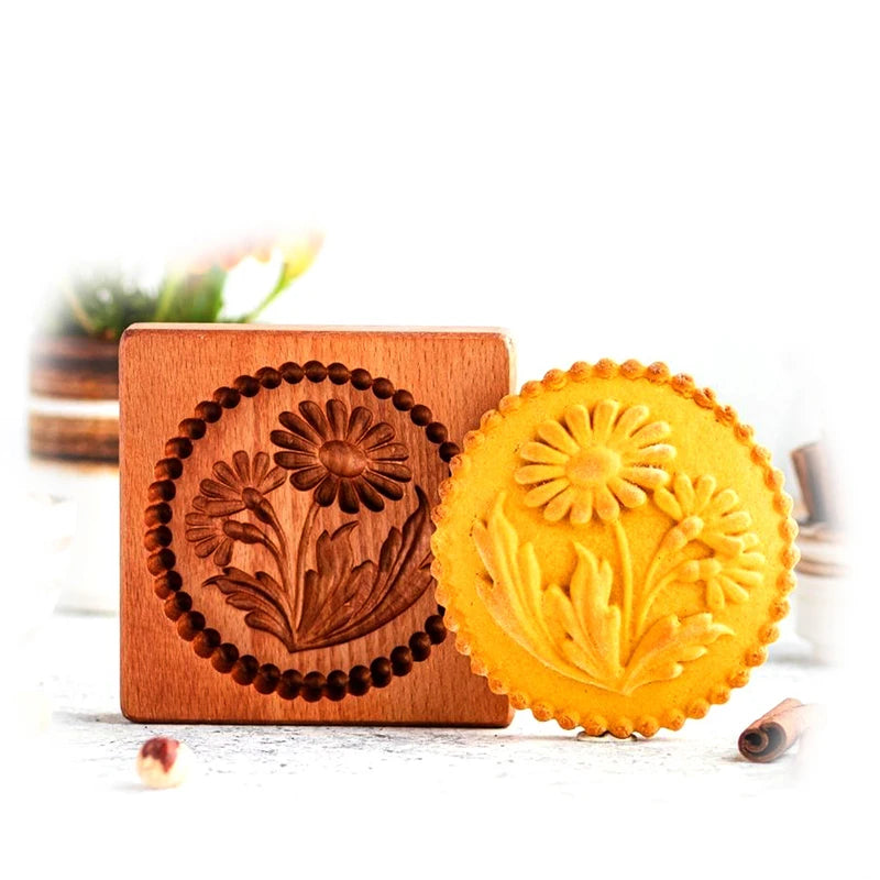 Cookie Mold Baking Supply Diy Cookie Cookie Gingerbread Cookie Cake Embossed Kitchen Baking Various Types Wooden Biscuit Cutters