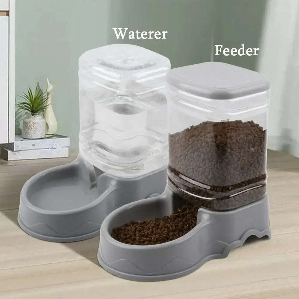 26pcs3.8L PP Material Pet Feeder Pet Water Fountain Drink Bowl Automatic Pet Feeder Large Cat Dog Food Dispenser