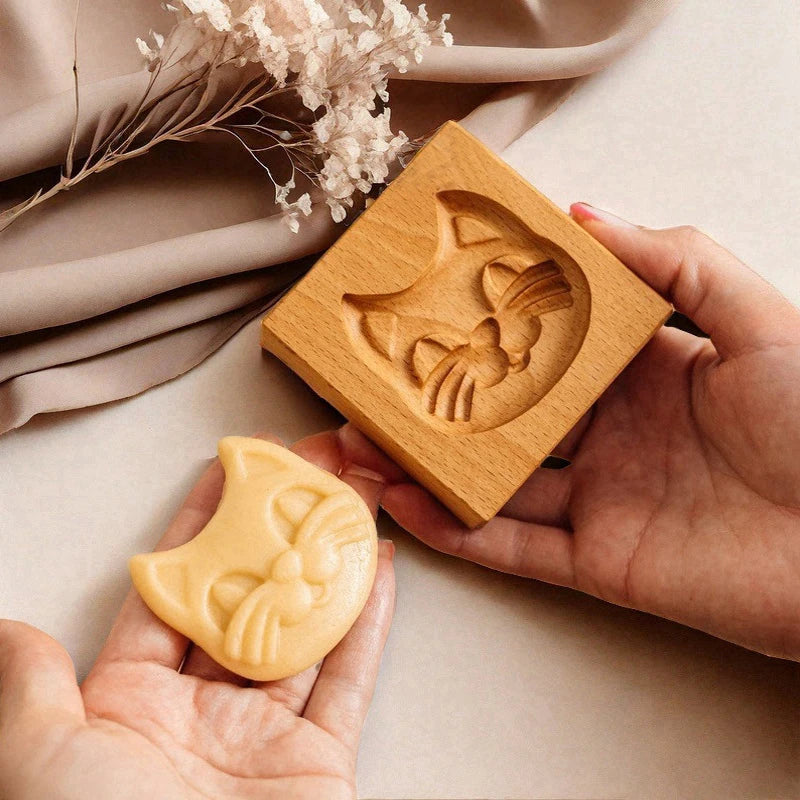 Cookie Mold Baking Supply Diy Cookie Cookie Gingerbread Cookie Cake Embossed Kitchen Baking Various Types Wooden Biscuit Cutters