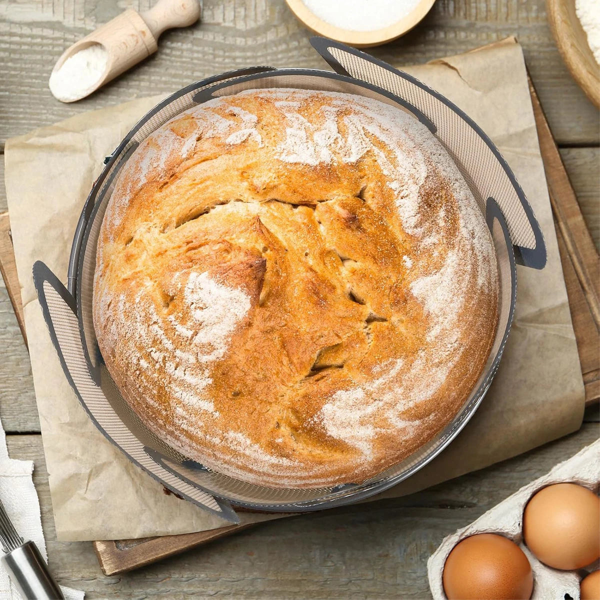 1pc Silicone Bread Pan Liner for Baking, Reusable Food-Safe Bread Pan Mat with Safety Edge and Handle, Non-Stick Fits Bread Pans