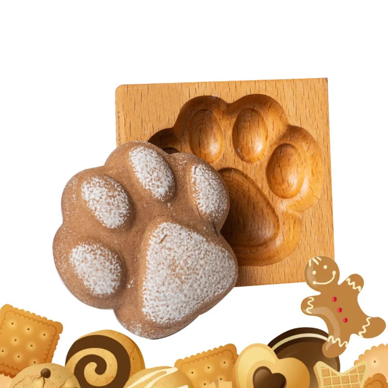 Cookie Mold Baking Supply Diy Cookie Cookie Gingerbread Cookie Cake Embossed Kitchen Baking Various Types Wooden Biscuit Cutters