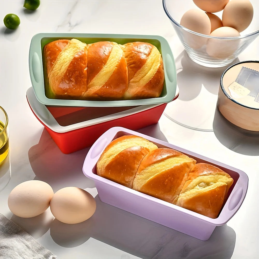 Non-Stick Loaf Pans Flexible Silicone Rectangle Cake Pan for Baking Bread BPA Free Brownie Toast Mold Kitchen Essentials