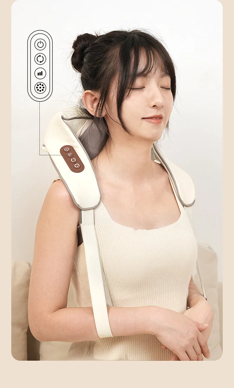 Shoulder And Neck Massager 26W Bldc Massager Shoulder And Neck Multifunctional Kneading Hot Compress Massage Shawl