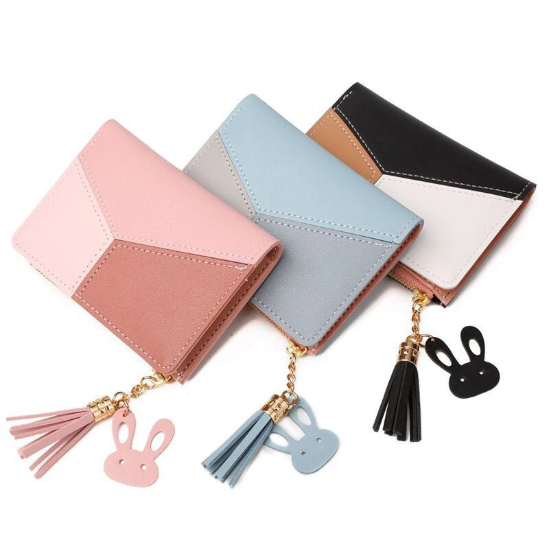 Luxury Brand Women's Wallet Made of PU Leather Female Card Holder Purses Portable Ladies Small Zipper Coin Purses Girl Gift