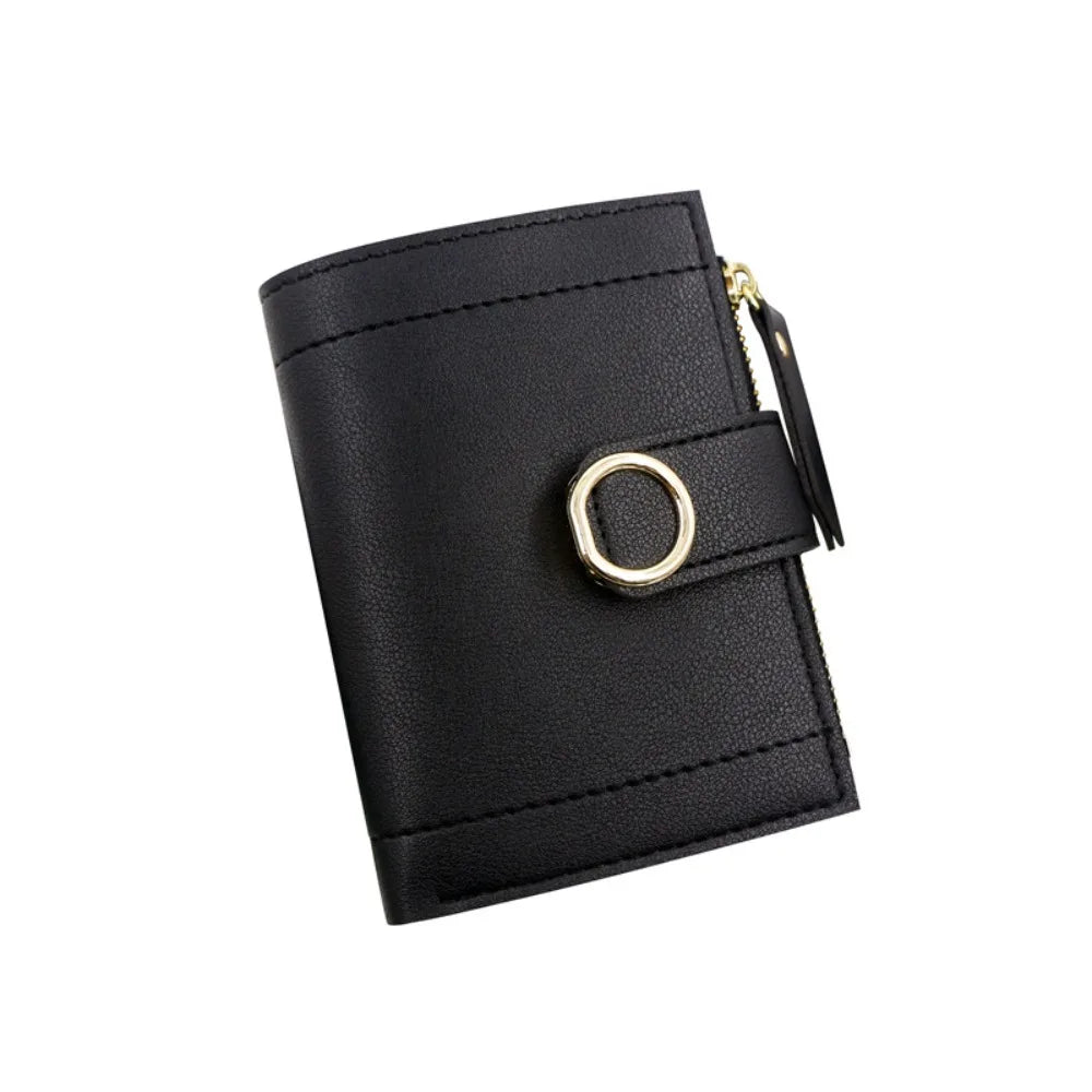 Fashion PU Leather Women Wallet Large Capacity Multiple Card Slots Short Purses Lightweight Zipper Coin Purse For Girls Women's