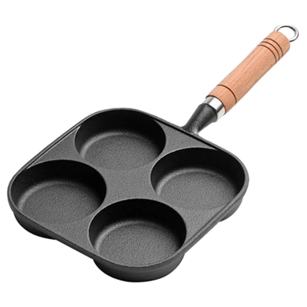 4-Hole Egg Frying Pan Nonstick Cookware Steak Pancake Pans Omelet Pan Frying Pot Suitable for Gas Stove Induction Cooker