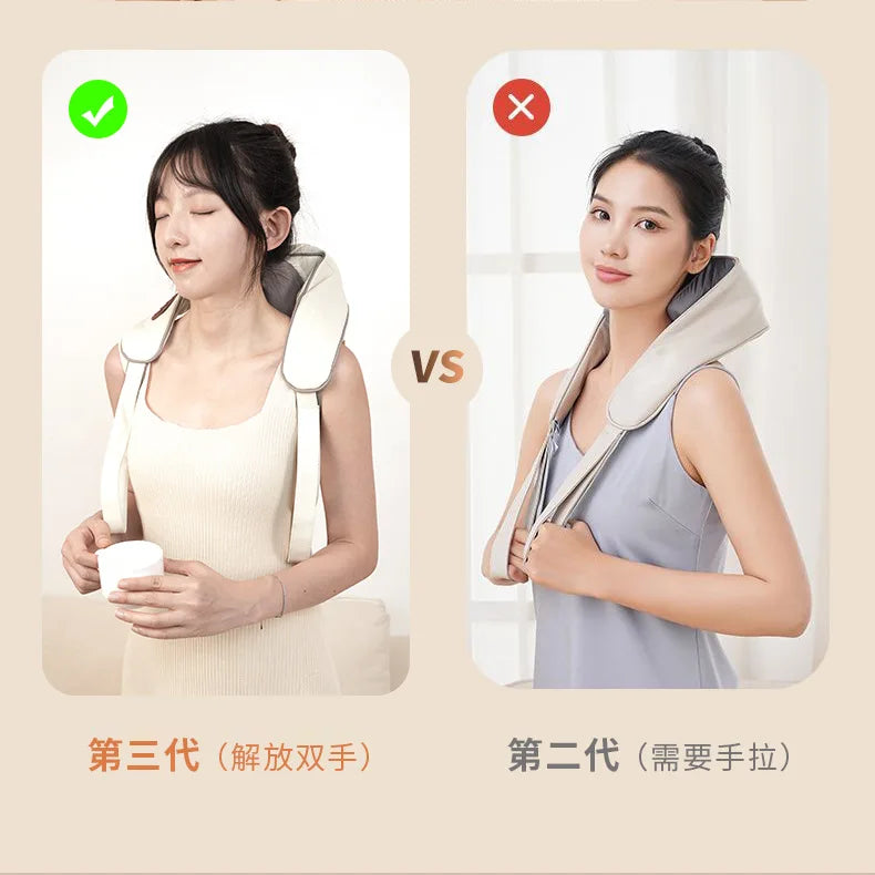 Shoulder And Neck Massager 26W Bldc Massager Shoulder And Neck Multifunctional Kneading Hot Compress Massage Shawl