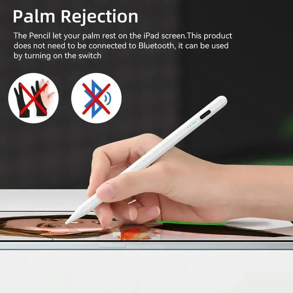 For Apple Pencil Palm Rejection Power Display iPad Pencil Pen For iPad 2022 2021 2020 2019 2018 Pro Air Mini Specific Stylus