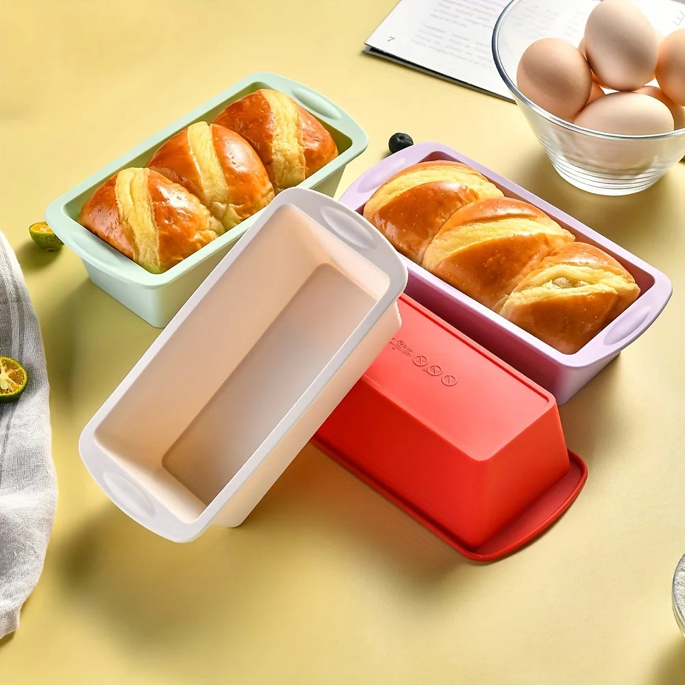 Non-Stick Loaf Pans Flexible Silicone Rectangle Cake Pan for Baking Bread BPA Free Brownie Toast Mold Kitchen Essentials