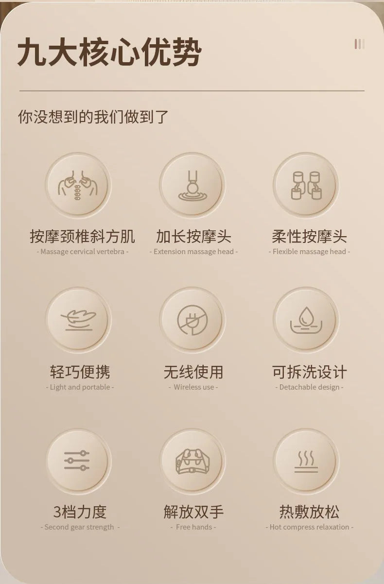 Shoulder And Neck Massager 26W Bldc Massager Shoulder And Neck Multifunctional Kneading Hot Compress Massage Shawl