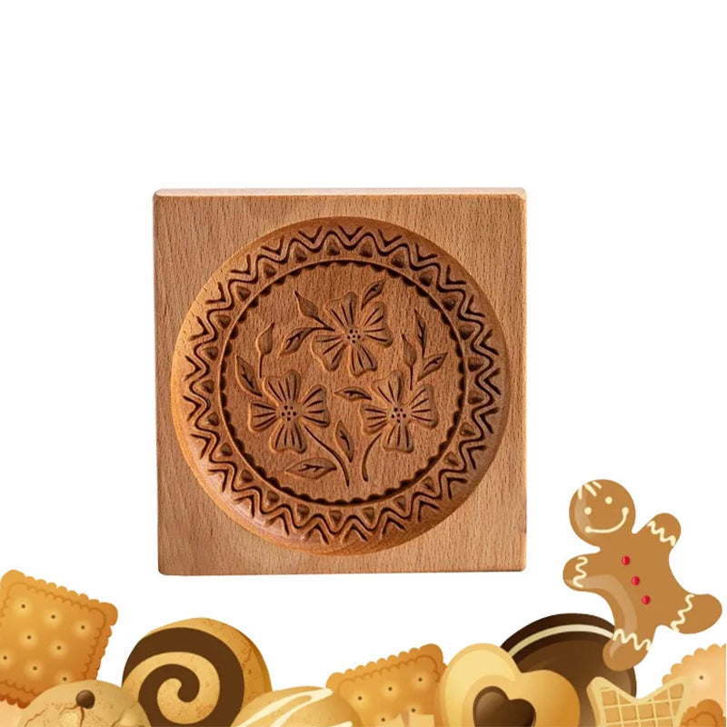 Cookie Mold Baking Supply Diy Cookie Cookie Gingerbread Cookie Cake Embossed Kitchen Baking Various Types Wooden Biscuit Cutters