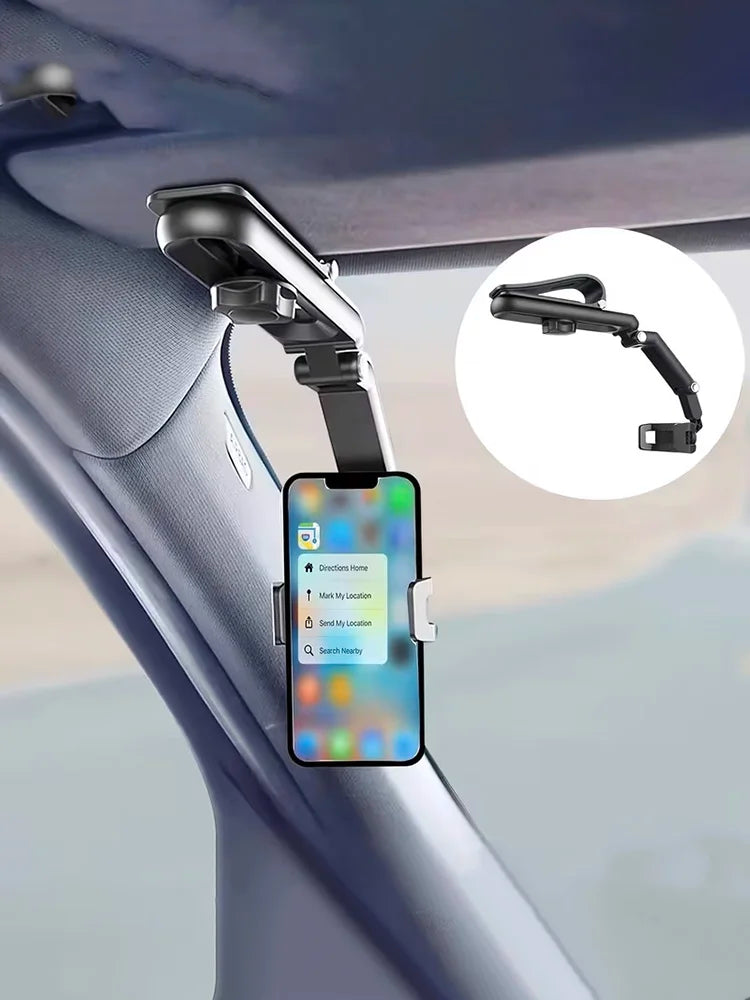 Sun visor mobile phone holder that supports 1080 degree rotation, universal phone holder, multifunctional phone holder