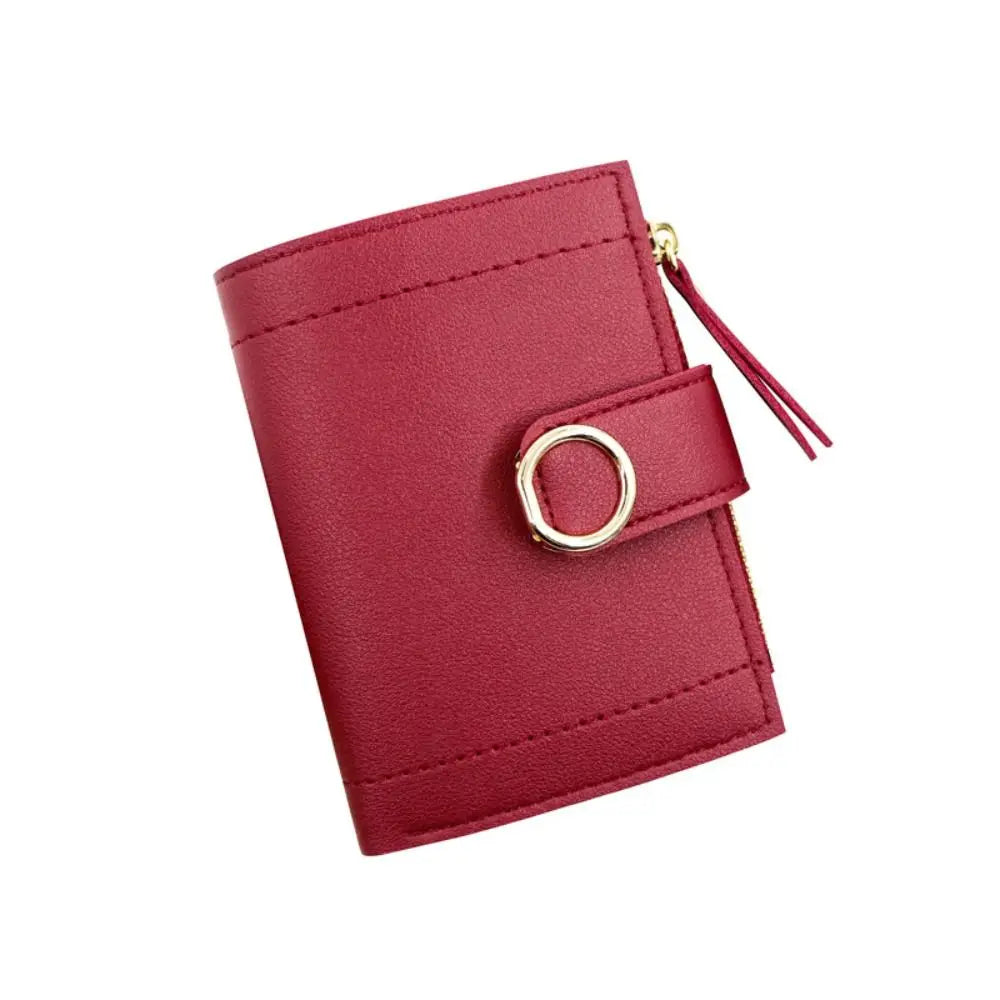 Fashion PU Leather Women Wallet Large Capacity Multiple Card Slots Short Purses Lightweight Zipper Coin Purse For Girls Women's