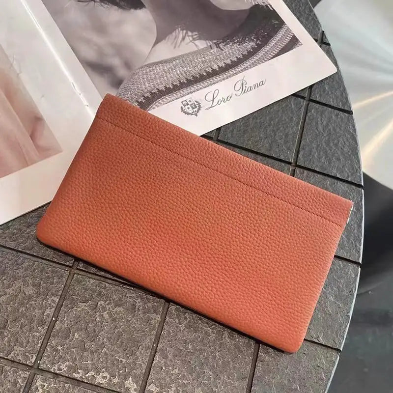 Portable PU Leather Wallet Automatic Closed Ultra-thin Coin Purse Large Capacity Phone Bag For Women Lady Girl Gift