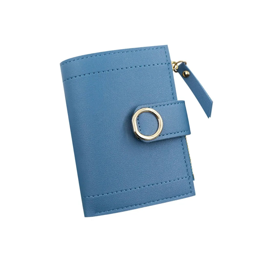 Fashion PU Leather Women Wallet Large Capacity Multiple Card Slots Short Purses Lightweight Zipper Coin Purse For Girls Women's