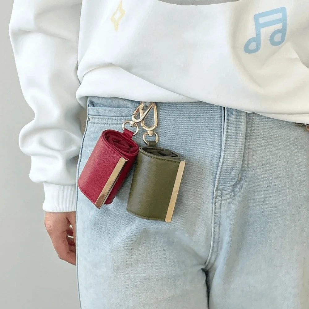 Reusable Mini Keychain Tote Bag Large Capacity Lightweight Foldable Shopping Bag Eco-Friendly Key Ring Expandable Reusable Bag