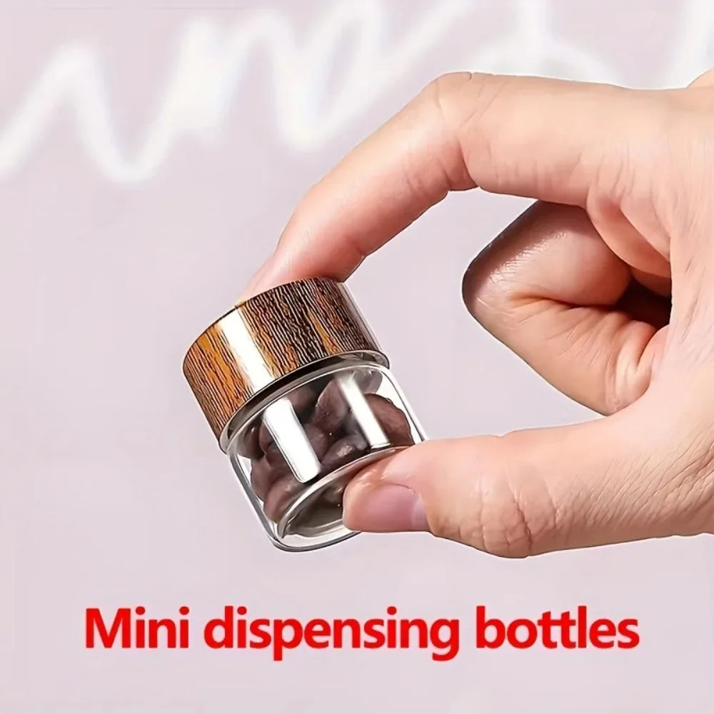 6 - Pack Mini Glass Dispenser Bottles - Ounce Portable Containers, Suitable for Traveling, Picnics, Camping, and Kitchen Use