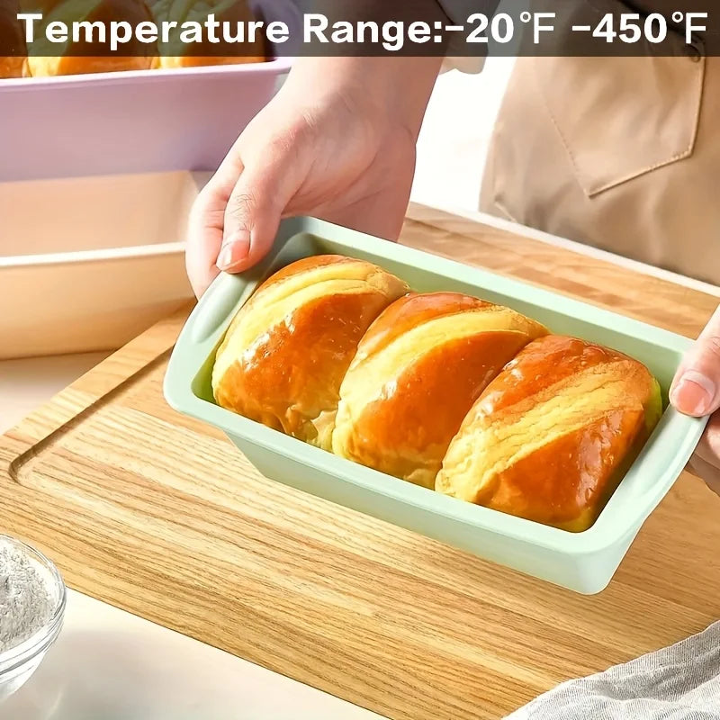 Non-Stick Loaf Pans Flexible Silicone Rectangle Cake Pan for Baking Bread BPA Free Brownie Toast Mold Kitchen Essentials