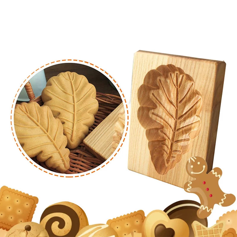 Cookie Mold Baking Supply Diy Cookie Cookie Gingerbread Cookie Cake Embossed Kitchen Baking Various Types Wooden Biscuit Cutters