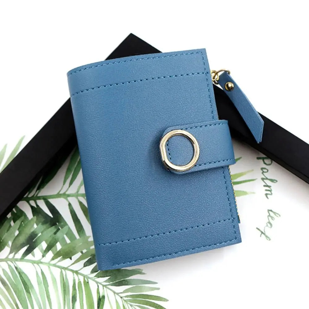 Fashion PU Leather Women Wallet Large Capacity Multiple Card Slots Short Purses Lightweight Zipper Coin Purse For Girls Women's