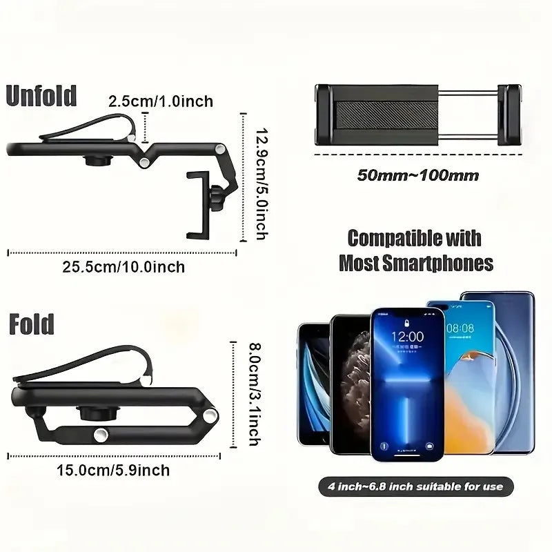 Sun visor mobile phone holder that supports 1080 degree rotation, universal phone holder, multifunctional phone holder