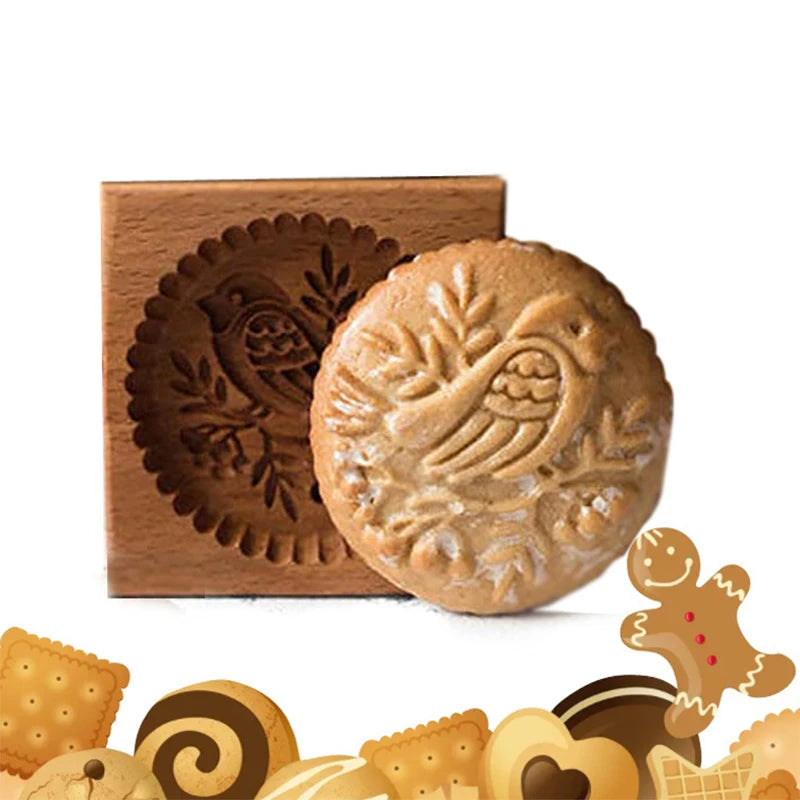 Cookie Mold Baking Supply Diy Cookie Cookie Gingerbread Cookie Cake Embossed Kitchen Baking Various Types Wooden Biscuit Cutters