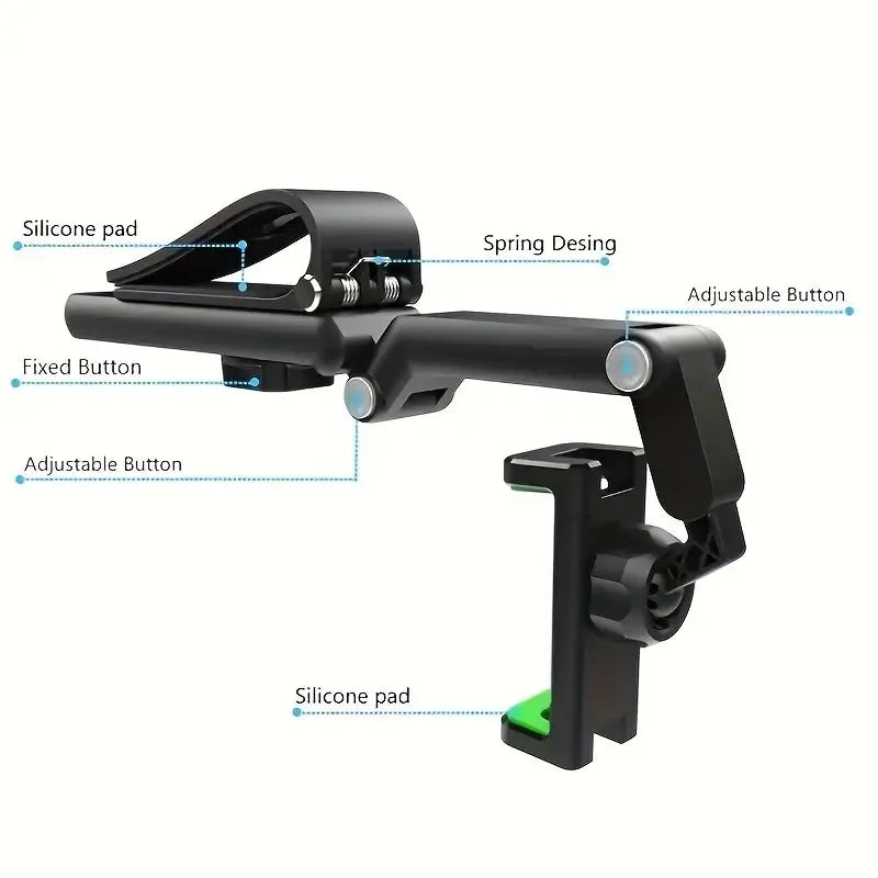 Sun visor mobile phone holder that supports 1080 degree rotation, universal phone holder, multifunctional phone holder
