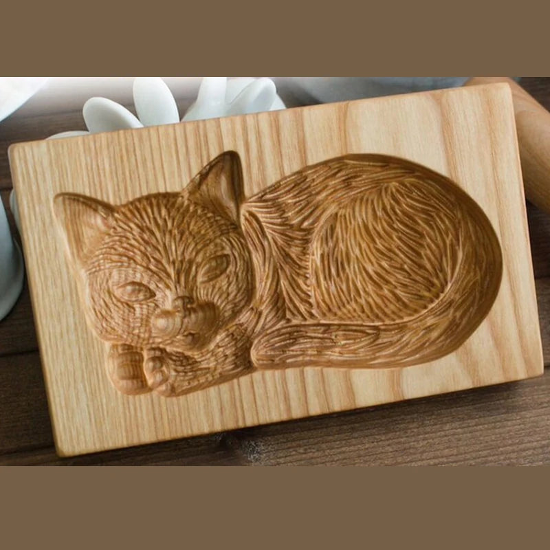 Cookie Mold Baking Supply Diy Cookie Cookie Gingerbread Cookie Cake Embossed Kitchen Baking Various Types Wooden Biscuit Cutters