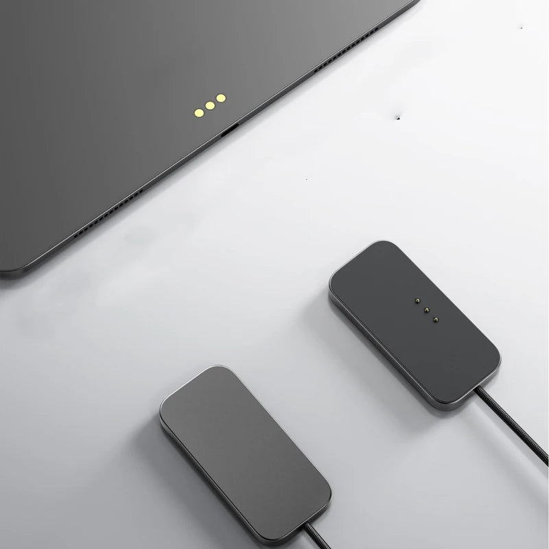 Aluminum Alloy Magnetic Charger with USB-C Cable Fast Charger Smart Wireless Charging Pad Compatible with iPad