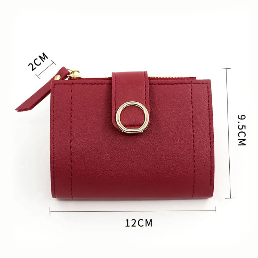 Fashion PU Leather Women Wallet Large Capacity Multiple Card Slots Short Purses Lightweight Zipper Coin Purse For Girls Women's